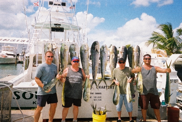 Key West charter holding their dolphin catch